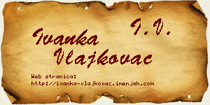 Ivanka Vlajkovac vizit kartica